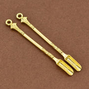 2PCS Gold Mini Scoop Spoon Metal Powder Spatula for Kitchen Craft or Resin Use V528-GOLDSPOON-2PCS-322691