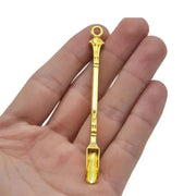 2PCS Gold Mini Scoop Spoon Metal Powder Spatula for Kitchen Craft or Resin Use V528-GOLDSPOON-2PCS-322691