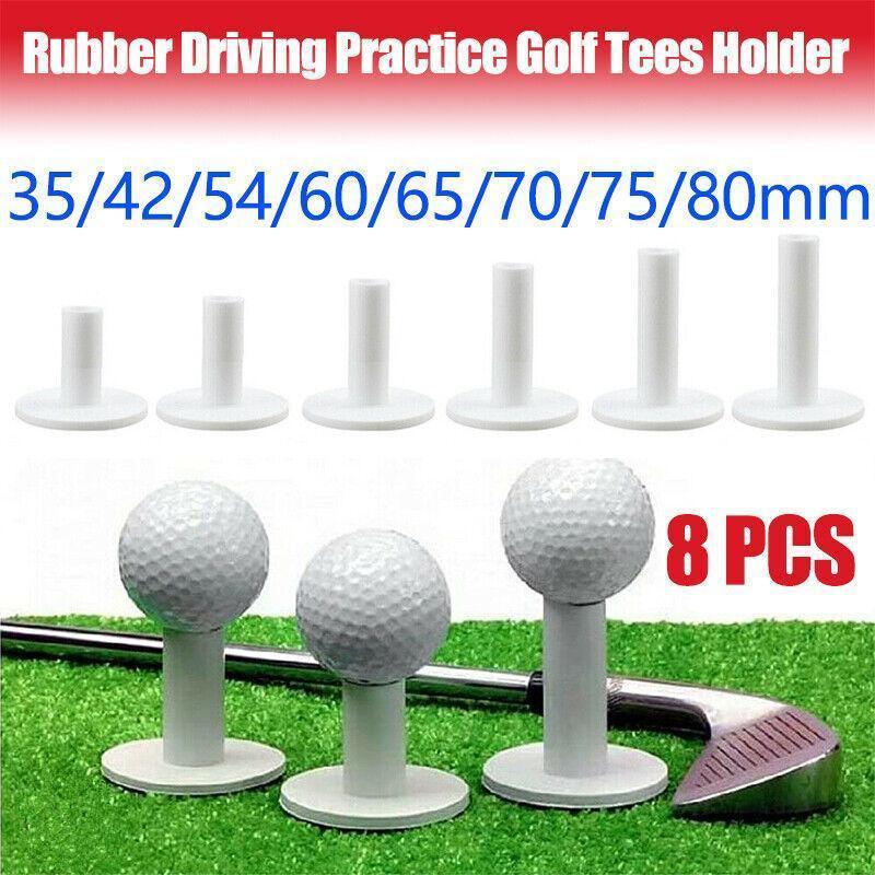 8X Rubber Driving Practice Golf Tees Holder Rubber Driving Range Home Training V528-GOLF-8PCS-85217