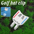 Golf Ball Marker Metal With Hat Clip Golf Training Aid Outdoor Sport Aiming Tool V528-GOLF-HAT-CLIP-SILVER-913574