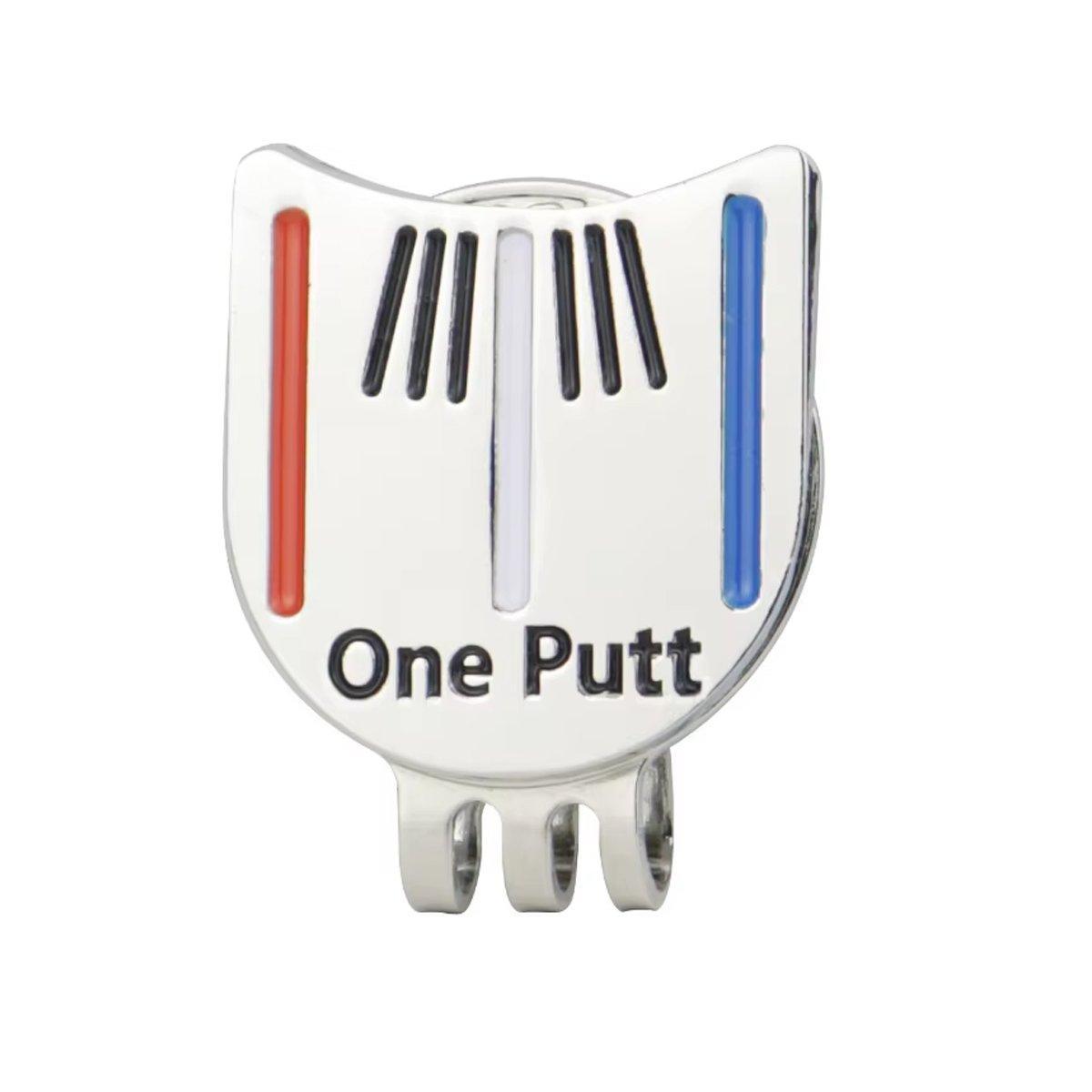 Golf Ball Marker Metal With Hat Clip Golf Training Aid Outdoor Sport Aiming Tool V528-GOLF-HAT-CLIP-SILVER-913574