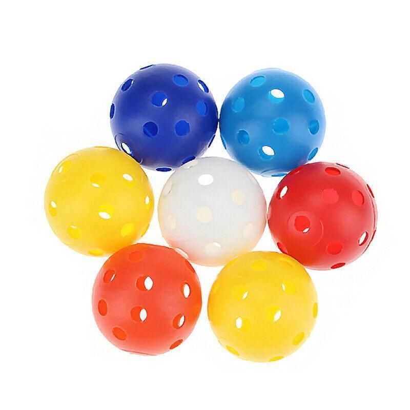 50PCS Plastic Whiffle Airflow Hollow Golf Practice Training Balls Golf Sport V528-GOLFBALL-50PCS-374510