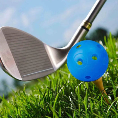 50PCS Plastic Whiffle Airflow Hollow Golf Practice Training Balls Golf Sport V528-GOLFBALL-50PCS-374510