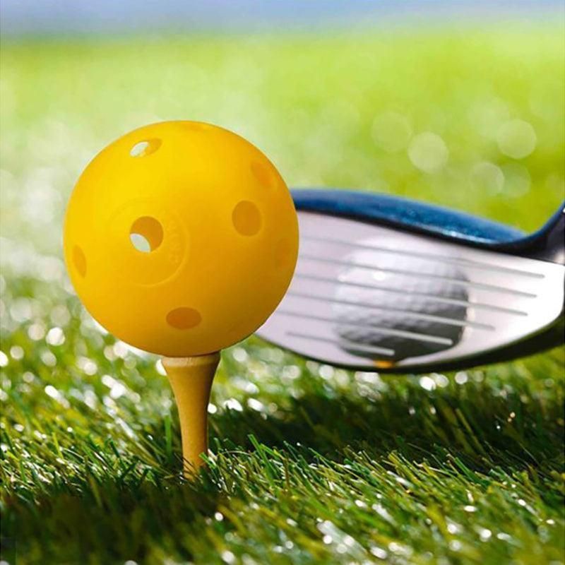 50PCS Plastic Whiffle Airflow Hollow Golf Practice Training Balls Golf Sport V528-GOLFBALL-50PCS-374510