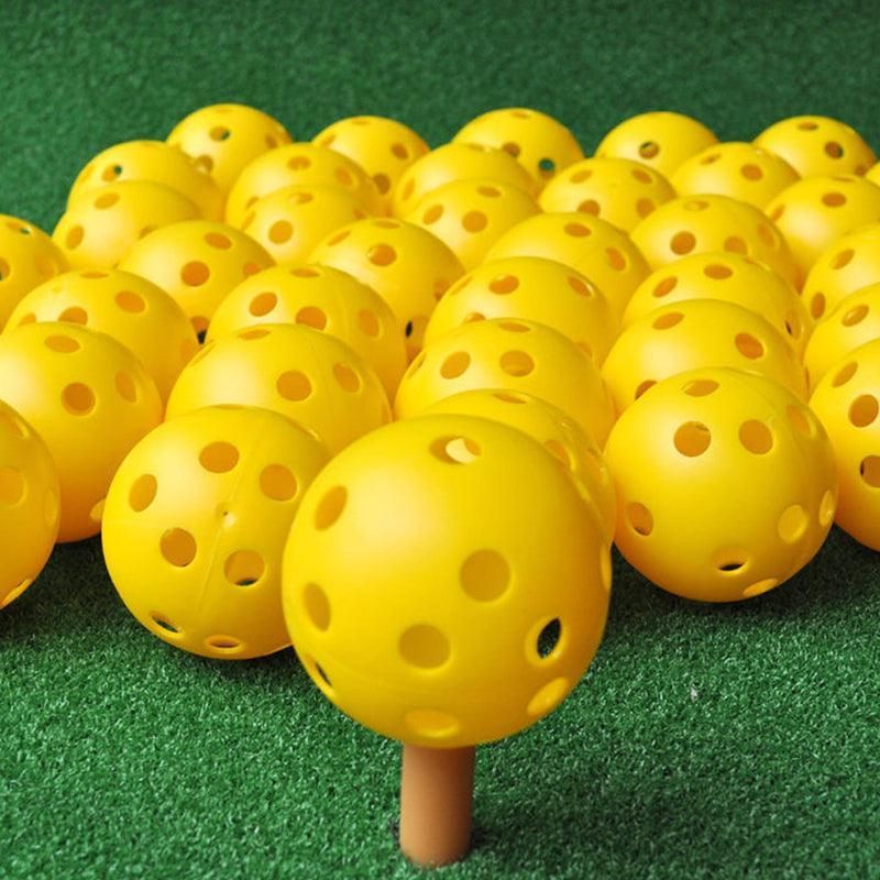 50PCS Plastic Whiffle Airflow Hollow Golf Practice Training Balls Golf Sport V528-GOLFBALL-50PCS-374510