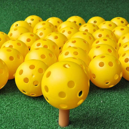 50PCS Plastic Whiffle Airflow Hollow Golf Practice Training Balls Golf Sport V528-GOLFBALL-50PCS-374510