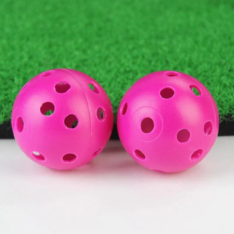 50PCS Plastic Whiffle Airflow Hollow Golf Practice Training Balls Golf Sport V528-GOLFBALL-50PCS-374510
