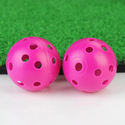 50PCS Plastic Whiffle Airflow Hollow Golf Practice Training Balls Golf Sport V528-GOLFBALL-50PCS-374510