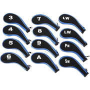 12Pcs Golf Head Cover Iron Putter Driver Headcover Protective Set Club Covers - Red V528-GOLFCLUBCAPS-RED-12PCS-225395