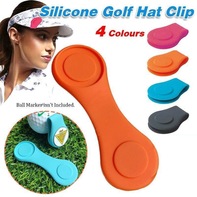 1Pc Silicone Golf Hat Clip Ball Marker Holder with Secure Attachment Design - Pink V528-GOLFHATCLIP-ROSERED-908477