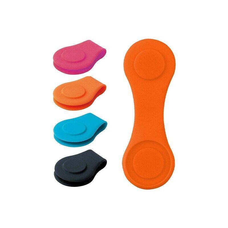 1Pc Silicone Golf Hat Clip Ball Marker Holder with Secure Attachment Design - Pink V528-GOLFHATCLIP-ROSERED-908477
