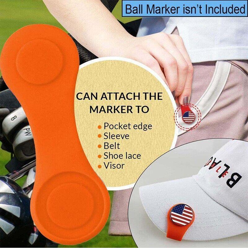 1Pc Silicone Golf Hat Clip Ball Marker Holder with Secure Attachment Design - Pink V528-GOLFHATCLIP-ROSERED-908477