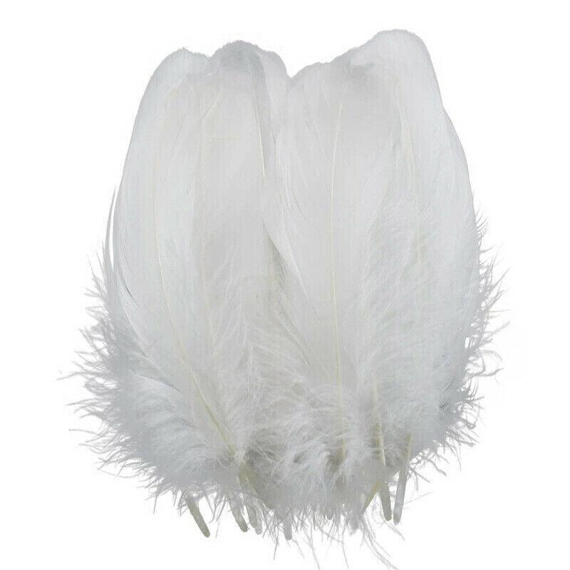 50X Craft Feathers Goose Feather Diy Art Party Decoration Wedding Dream Catcher - White V528-GOOSEFEATHER-WHITE-466506
