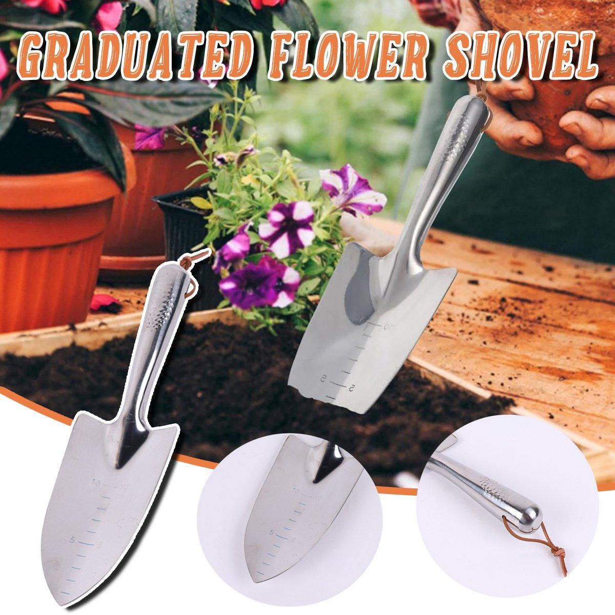 Stainless Steel Scale Spade Gardening Shovel Small Gardens Succulents Plant Tool V528-GRADUATED-SHOVEL-257810