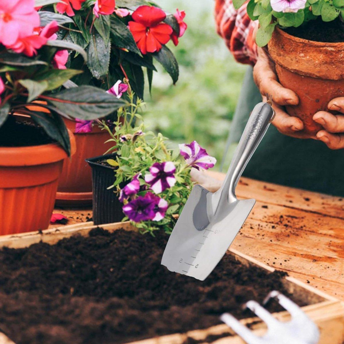 Stainless Steel Scale Spade Gardening Shovel Small Gardens Succulents Plant Tool V528-GRADUATED-SHOVEL-257810