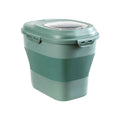 Large Capacity Pet Food Storage Box Foldable Design with Seal Lid - Green V528-GRAIN-PAIL-GREEN-663199