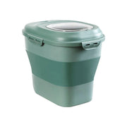 Large Capacity Pet Food Storage Box Foldable Design with Seal Lid - Green V528-GRAIN-PAIL-GREEN-663199