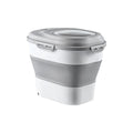 Large Capacity Pet Food Storage Box Foldable Design with Seal Lid - Grey V528-GRAIN-PAIL-GREY-707163
