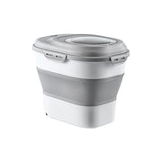 Large Capacity Pet Food Storage Box Foldable Design with Seal Lid - Grey V528-GRAIN-PAIL-GREY-707163