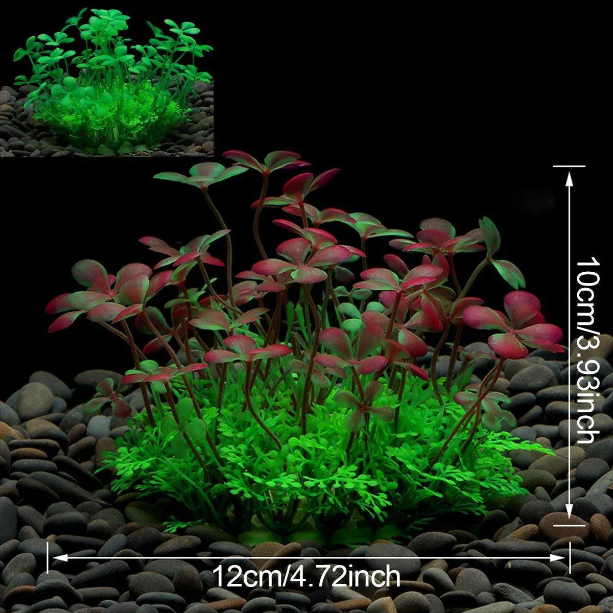Artificial Water Grass Fish Tank Decoration Aquarium Landscape Simulation Plants - 01-3PCS V528-GRASS-3PCS-CO05-443545