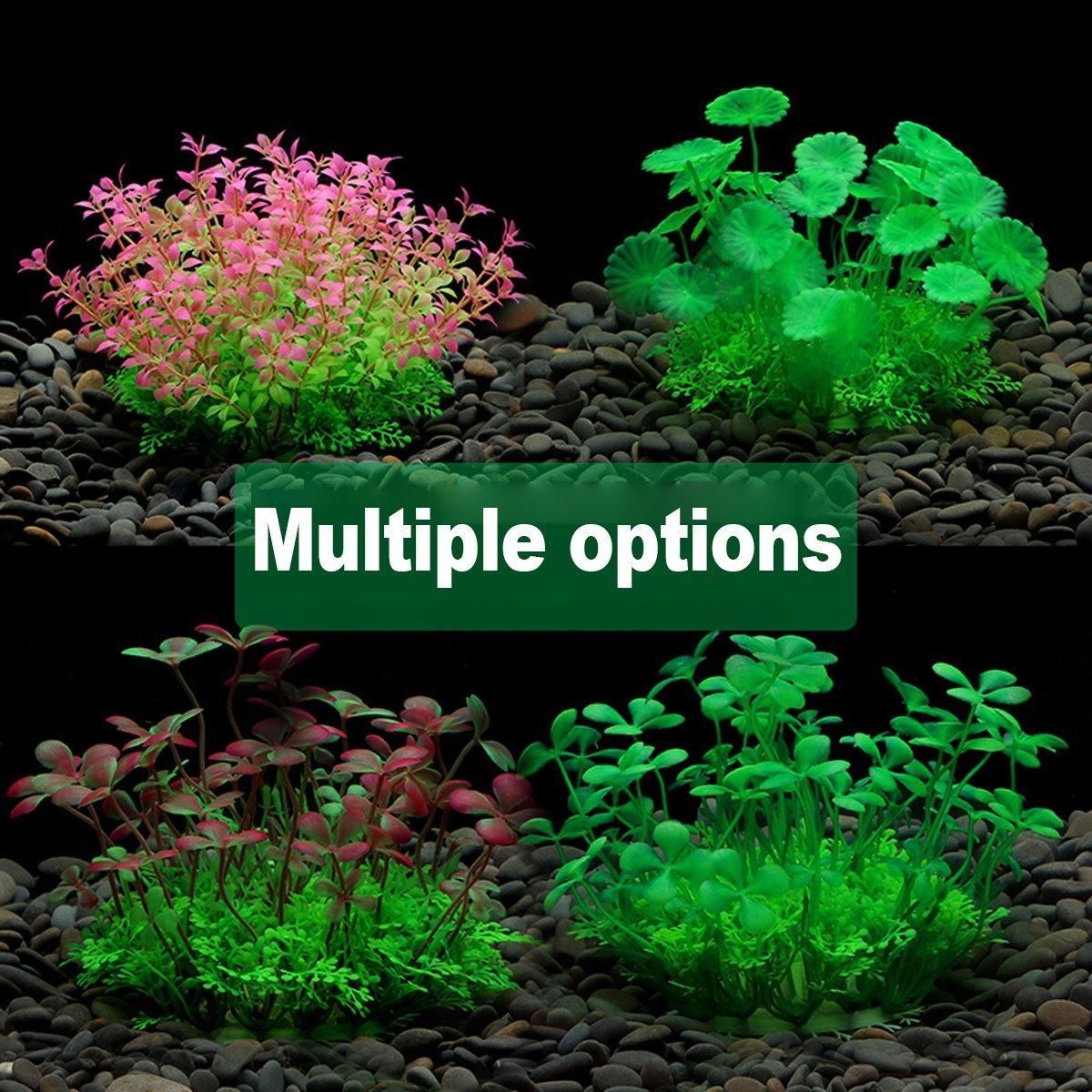Artificial Water Grass Fish Tank Decoration Aquarium Landscape Simulation Plants - 01-3PCS V528-GRASS-3PCS-CO05-443545