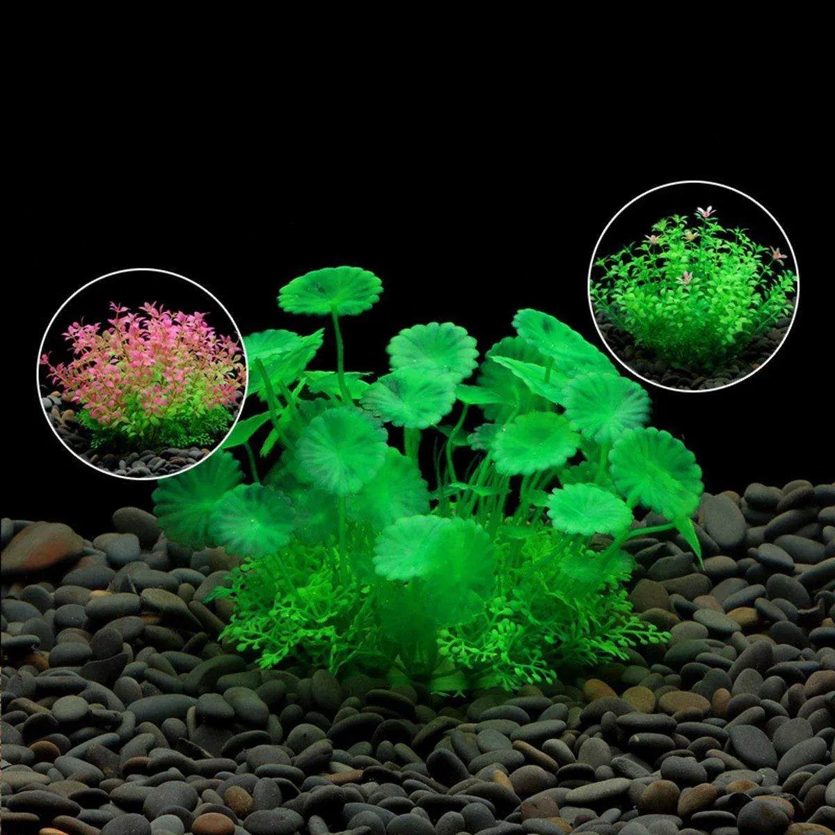 Artificial Water Grass Fish Tank Decoration Aquarium Landscape Simulation Plants - 04-3PCS V528-GRASS-3PCS-CO85-H-700286