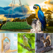 Parrot Turf Hammock Climbing Toy for Hamster Pet Bed Hanging Swing for Small Pet - Roundness V528-GRASS-HAMMOCK-YX-211385