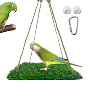 Parrot Turf Hammock Climbing Toy for Hamster Pet Bed Hanging Swing for Small Pet - Roundness V528-GRASS-HAMMOCK-YX-211385