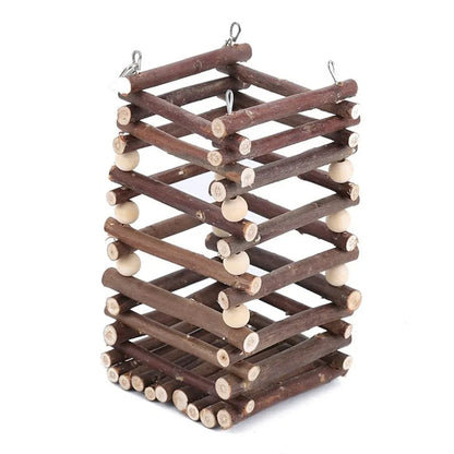 Rabbit Hay Feeder Rack Apple Wood Grass Holder Natural Food Rack Small Pet V528-GRASS-RACK-694722
