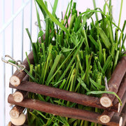 Rabbit Hay Feeder Rack Apple Wood Grass Holder Natural Food Rack Small Pet V528-GRASS-RACK-694722