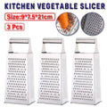 3pcs Stainless Steel Vegetable Slicer Grater Kitchen Multi-Function Grater Tool V528-GRATER-210-90-75MM-3PCS-361607