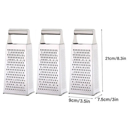 3pcs Stainless Steel Vegetable Slicer Grater Kitchen Multi-Function Grater Tool V528-GRATER-210-90-75MM-3PCS-361607