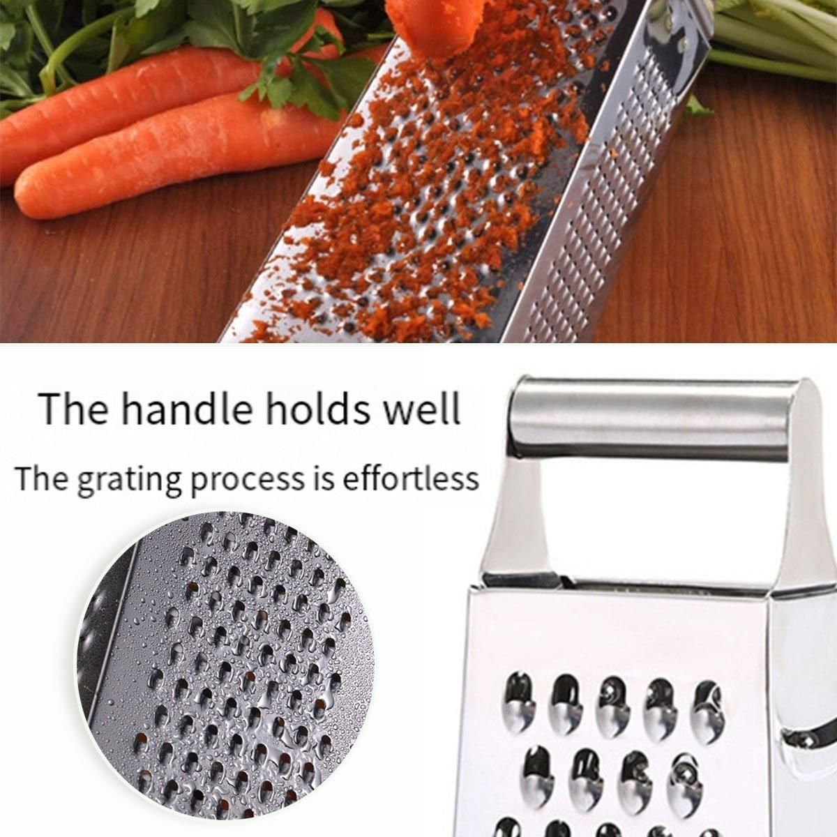 3pcs Stainless Steel Vegetable Slicer Grater Kitchen Multi-Function Grater Tool V528-GRATER-210-90-75MM-3PCS-361607