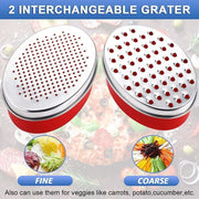 Stainless Steel Kitchen Cheese Grater with Container Storing Fruits Cheese Box - Green V528-GRATER-GREEN-206488