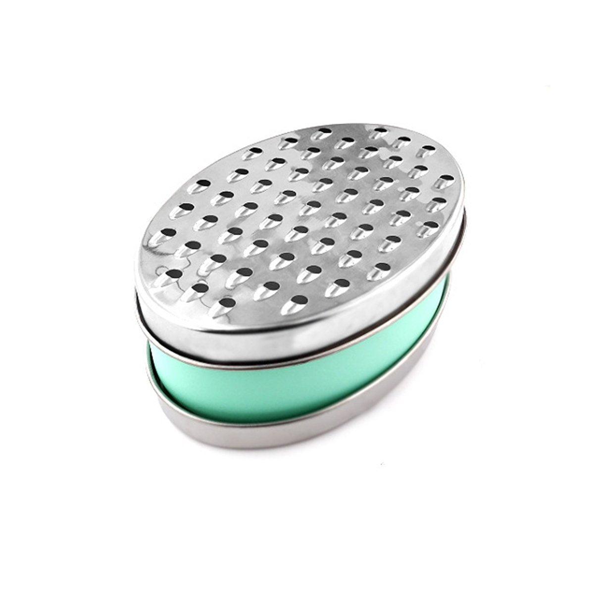 Stainless Steel Kitchen Cheese Grater with Container Storing Fruits Cheese Box - Green V528-GRATER-GREEN-206488