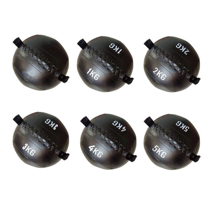 Non-Elastic Soft Squat Wall Ball for Solid Gravity and Balance Training Workouts - 2kg V528-GRAVITY-BALL-BLACK-2-698006