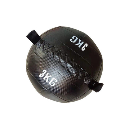 Non-Elastic Soft Squat Wall Ball for Solid Gravity and Balance Training Workouts - 3kg V528-GRAVITY-BALL-BLACK-3-229401