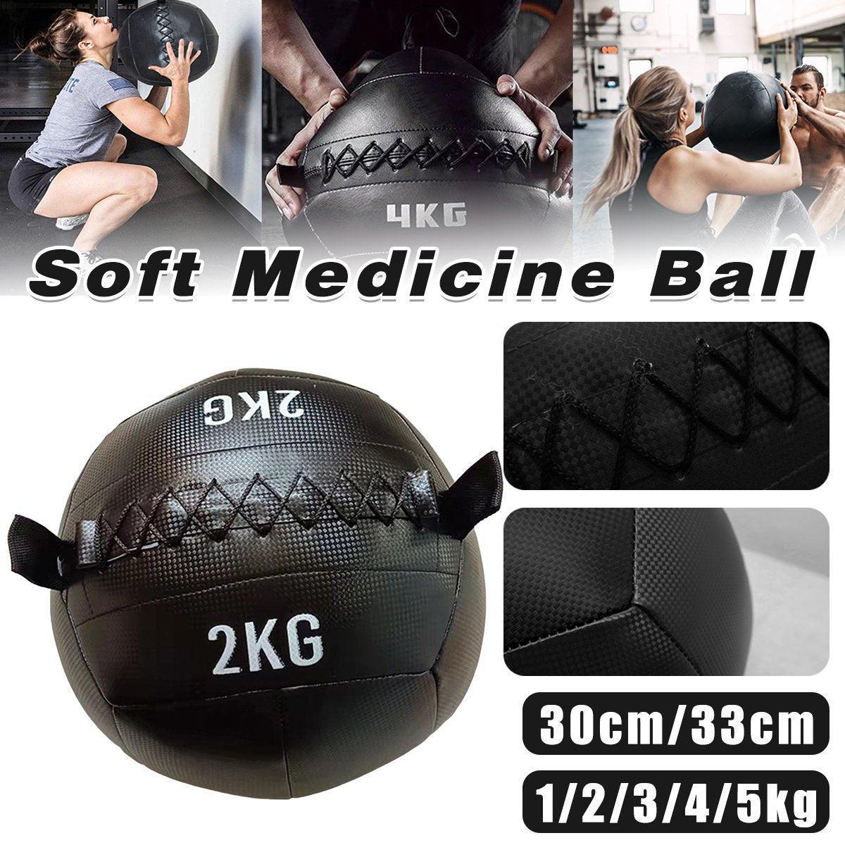Non-Elastic Soft Squat Wall Ball for Solid Gravity and Balance Training Workouts - 4kg