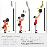 Non-Elastic Soft Squat Wall Ball for Solid Gravity and Balance Training Workouts - 4kg