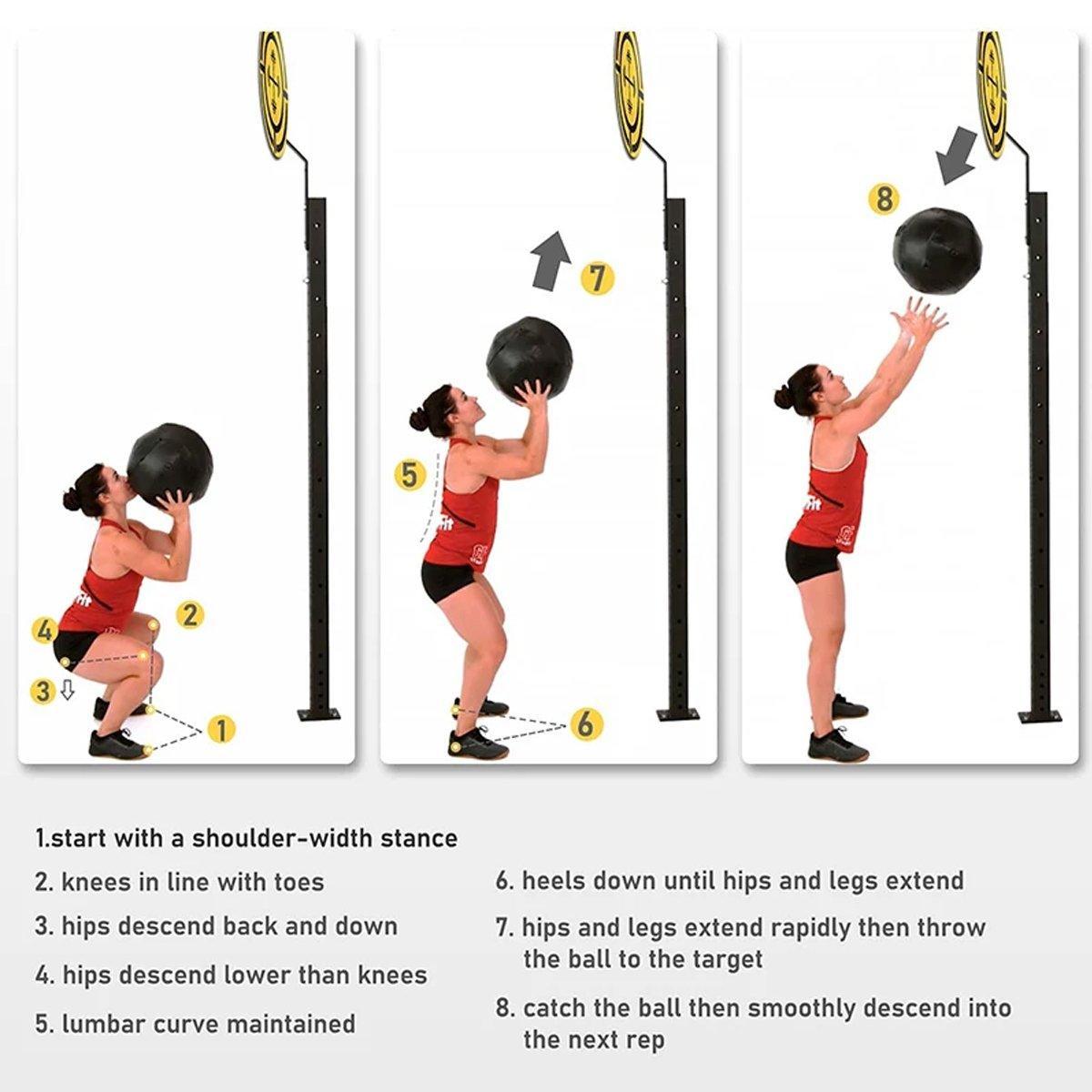 Non-Elastic Soft Squat Wall Ball for Solid Gravity and Balance Training Workouts - 4kg