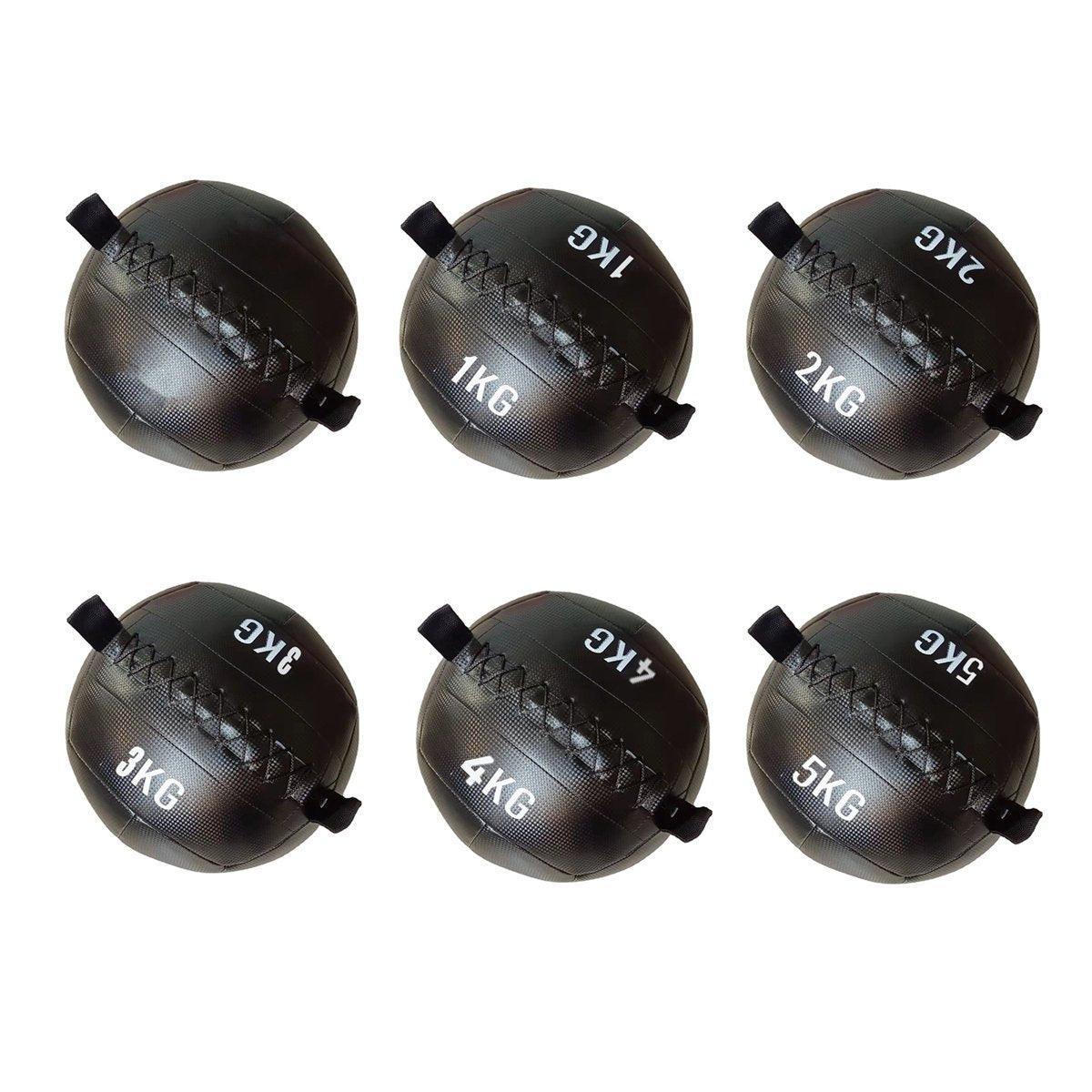 Non-Elastic Soft Squat Wall Ball for Solid Gravity and Balance Training Workouts - 5kg V528-GRAVITY-BALL-BLACK-5-960054