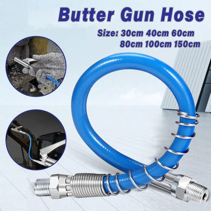 Grease Gun Hose Barrel Nozzle Kit Soft Tube Accessories for Automotive Grease - 150cm V528-GREASE-GUN-HOSE-BLUE-150CM-418330