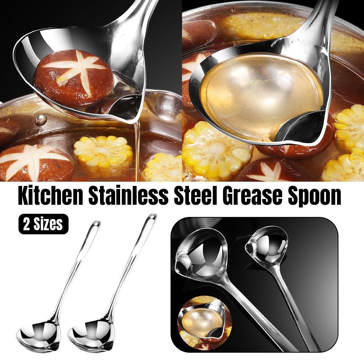 Oil Separator Spoon Kitchen Multifunctional Filter Household Hot Pot Soup Spoon - S V528-GREASE-SPATULA-S-966610