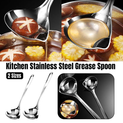 Oil Separator Spoon Kitchen Multifunctional Filter Household Hot Pot Soup Spoon - S V528-GREASE-SPATULA-S-966610