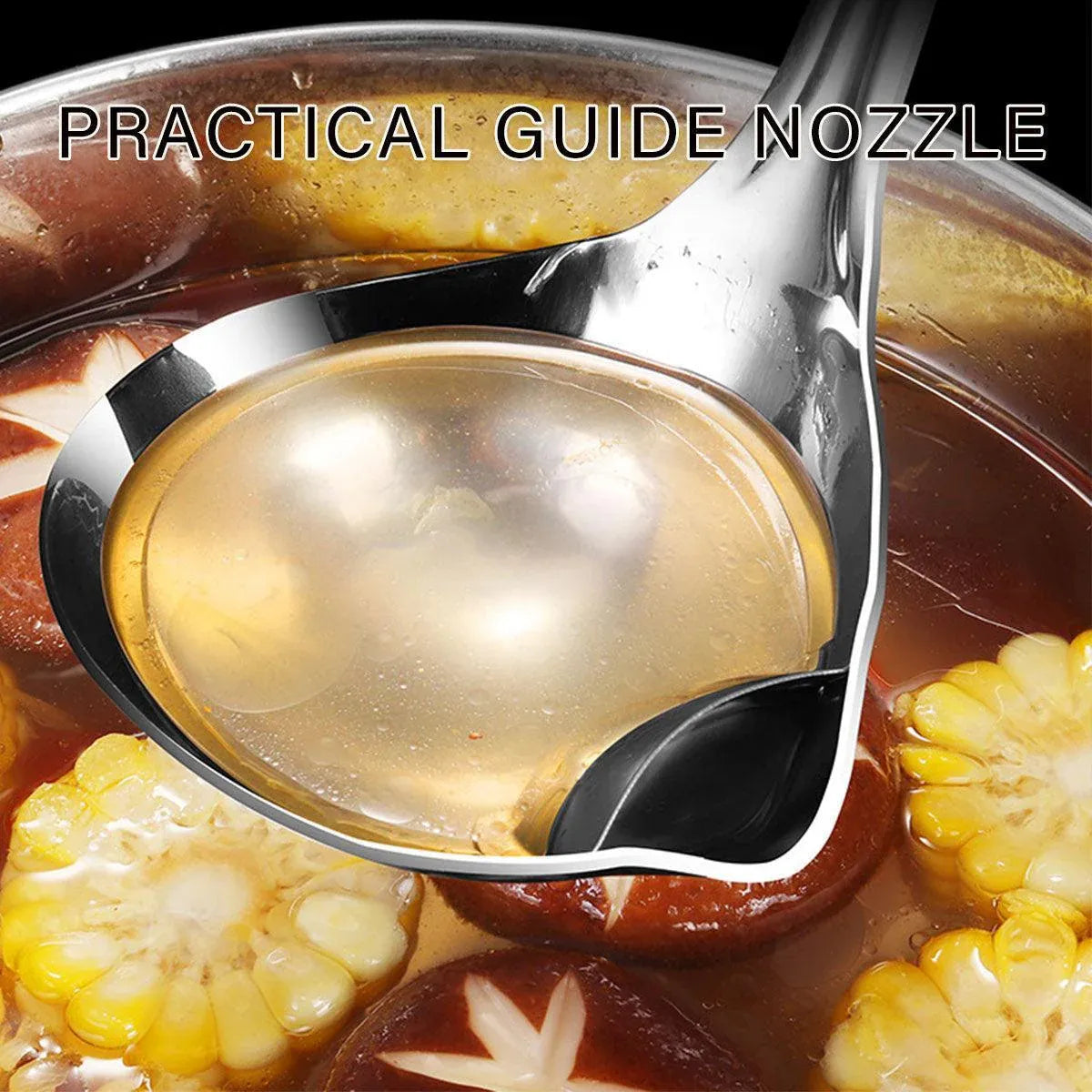 Oil Separator Spoon Kitchen Multifunctional Filter Household Hot Pot Soup Spoon - S V528-GREASE-SPATULA-S-966610