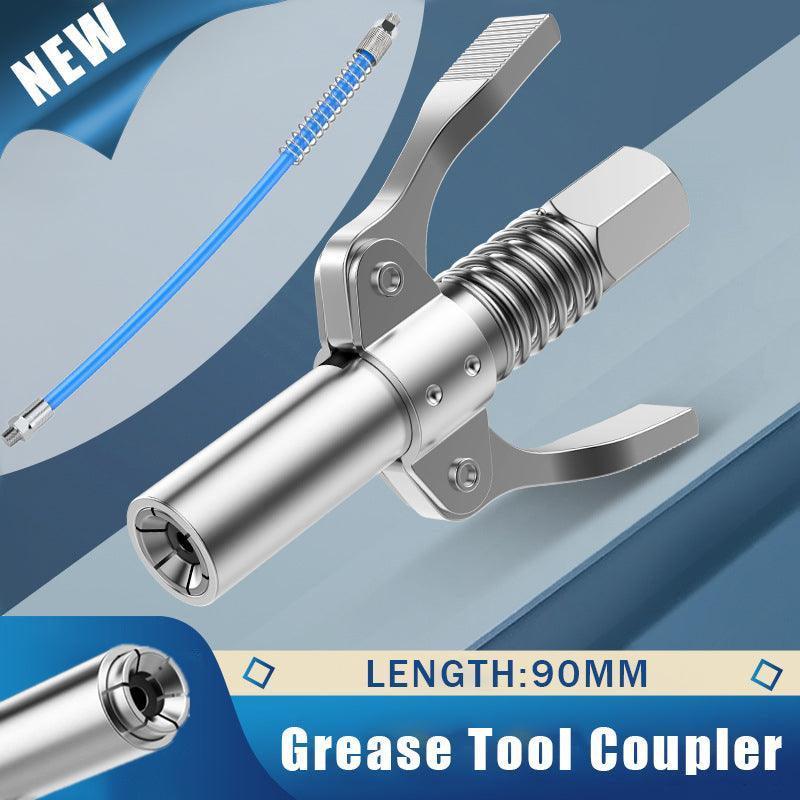 Grease Tool Coupler Heavy Duty Quick Lock Double Handle Leak-Free Grease Nozzle V528-GREASEGUN-301482