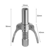 Grease Tool Coupler Heavy Duty Quick Lock Double Handle Leak-Free Grease Nozzle V528-GREASEGUN-301482