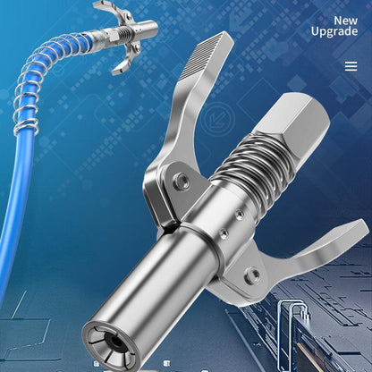 Grease Tool Coupler Heavy Duty Quick Lock Double Handle Leak-Free Grease Nozzle V528-GREASEGUN-301482