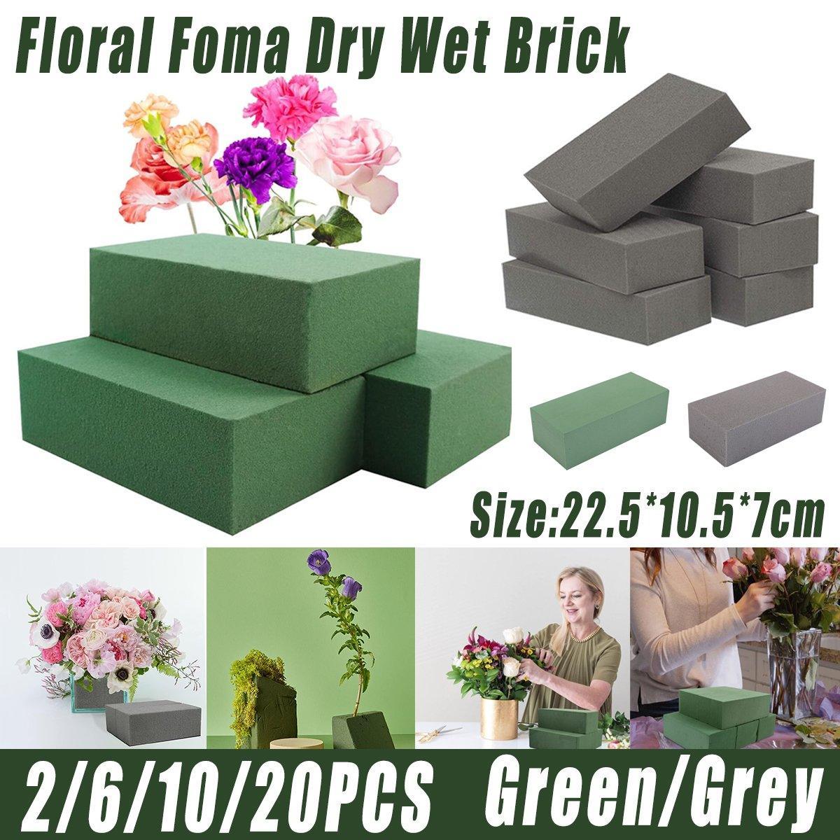 Floral Foam Blocks for Dry Wet Artificial Flower Arrangements Florist Supplies - Wet 2PCS V528-GREEN-2PCS-815433