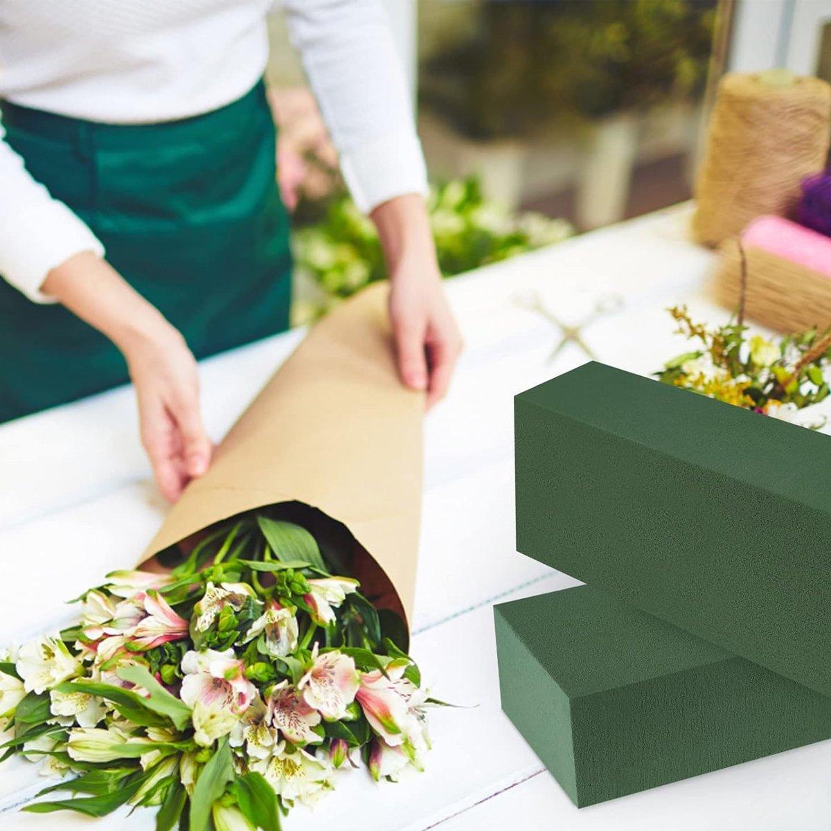 Floral Foam Blocks for Dry Wet Artificial Flower Arrangements Florist Supplies - Wet 2PCS V528-GREEN-2PCS-815433